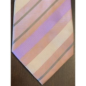 Shlax & Wing, Orange, Pink, Hand Made, 100% Silk, Men’s Neck Tie.